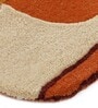 Ivory Abstract Wool and Cotton 5 ft x 8 ft Hand tufted Carpet