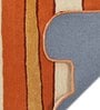 Ivory Abstract Wool and Cotton 5 ft x 8 ft Hand tufted Carpet