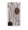 Ivory Abstract Wool and Viscose 5 ft X 8 ft Hand Tufted Rectangle Carpet