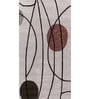 Ivory Abstract Wool and Viscose 5 ft X 8 ft Hand Tufted Rectangle Carpet