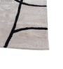 Ivory Abstract Wool and Viscose 5 ft X 8 ft Hand Tufted Rectangle Carpet