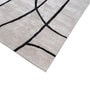 Ivory Abstract Wool and Viscose 5 ft X 8 ft Hand Tufted Rectangle Carpet