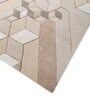Ivory Abstract Wool and Viscose 6 ft X 9 ft Hand Tufted Carpet