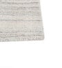 Ivory Abstract Wool and Viscose 6 ft X 9 ft Hand Woven Carpet
