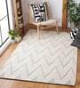 Ivory Wool 4 X 6 ft Hand Woven Dhurrie