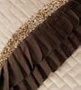 Ivory and Brown Silk Textured 24x24 inches (Set of 2) Cushion Covers