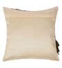 Ivory and Brown Silk Textured 24x24 inches (Set of 2) Cushion Covers