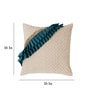 Ivory and Teal Silk Textured 24x24 inches (Set of 2) Cushion Covers