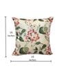 Ivory Art Silk Chanderi Textured Floral 16x16 inches Cushion Covers (Set of 2)