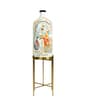 Ivory Bearer Floor Lamp with Foldable Metal Stand