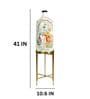 Ivory Bearer Floor Lamp with Foldable Metal Stand
