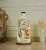 Ivory Bearer Hand Painted White Glass Shade Table Lamp