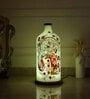 Ivory Bearer Hand Painted White Glass Shade Table Lamp