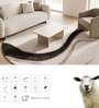 Beige Abstract Woolen 48 x 48 Inches Hand Tufted Rug