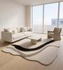 Beige Solid Woolen 36 x 60 Inches Hand Tufted Rug