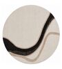Beige Abstract Woolen 72 x 72 Inches Hand Tufted Rug