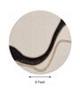 Beige Abstract Woolen 72 x 72 Inches Hand Tufted Rug