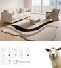 Beige Solid Woolen 60 x 96 Inches Hand Tufted Rug
