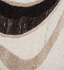 Beige Abstract Woolen 60 X 96 Inches Hand Tufted Rug