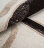 Beige Abstract Woolen 60 X 96 Inches Hand Tufted Rug