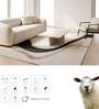Beige Abstract Woolen 60 X 96 Inches Hand Tufted Rug
