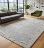Ivory Wool And Cotton 5 X 8 Ft Hand Tufted Carpet