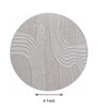 Beige Abstract Blended Woolen 48 x 48 Inches Hand Tufted Rug