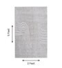 Beige Solid Blended Woolen 36 x 60 Inches Hand Tufted Rug