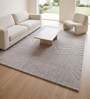 Beige Solid Blended Woolen 60 x 96 Inches Hand Tufted Rug