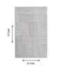 Beige Solid Blended Woolen 72 x 108 Inches Hand Tufted Rug