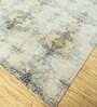 Ivory Abstract Blended Silk 9 ft x 12 ft Hand Knotted Carpet