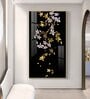 Ivory Bloom Glass Finish Vertical Wall Art