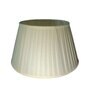 Ivory Color Knife Pleated Round Lampshade