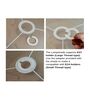 Ivory Color Knife Pleated Round Lampshade