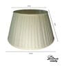 Ivory Color Knife Pleated Round Lampshade