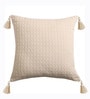 Ivory Cotton Abstract 12x12 inches Cushion Covers (Pack of 2)