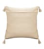 Ivory Cotton Abstract 12x12 inches Cushion Covers (Pack of 2)