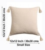 Ivory Cotton Abstract 12x12 inches Cushion Covers (Pack of 2)