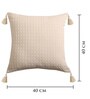 Ivory Cotton Abstract 16x16 inches Cushion Covers (Pack of 2)