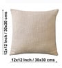 Ivory Cotton Solid 12x12 inches (Set of 2) Cushion Covers