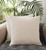 Ivory Cotton Solid 18x18 inches Cushion Covers (Set of 5)