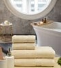 Ivory Solid 550 GSM Cotton Towel Sets (Set of 4)