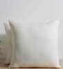 Ivory Solid Cotton 18 x 18 Inches Cushion Covers (Set of 2)