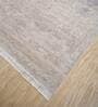 Ivory Distressed Wool 5 ft x 7 ft Hand Knotted Carpet