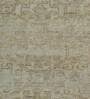 Ivory Distressed Wool 8 ft x 10 ft Hand Knotted Carpet