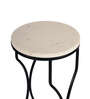 Ivory Eclipse End Table in Black Finish