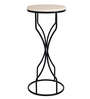 Ivory Eclipse End Table in Black Finish