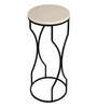 Ivory Eclipse End Table in Black Finish
