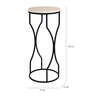 Ivory Eclipse End Table in Black Finish