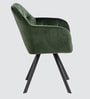 Ivory Elan Tufted Velvet Accent Chair in Green Colour